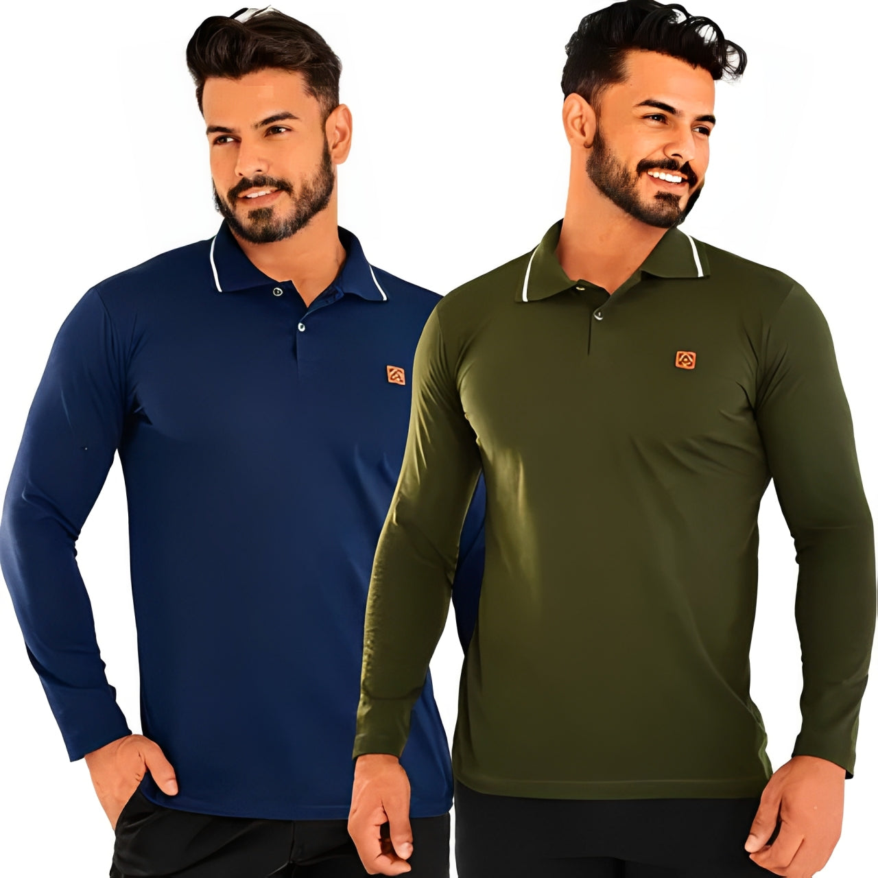 Chemise Polo Suprême à Manches Longues – Minimaliste & Sophistiquée [ACHETEZ 1 et RECEVEZ 2] Confort et Style Multipliés