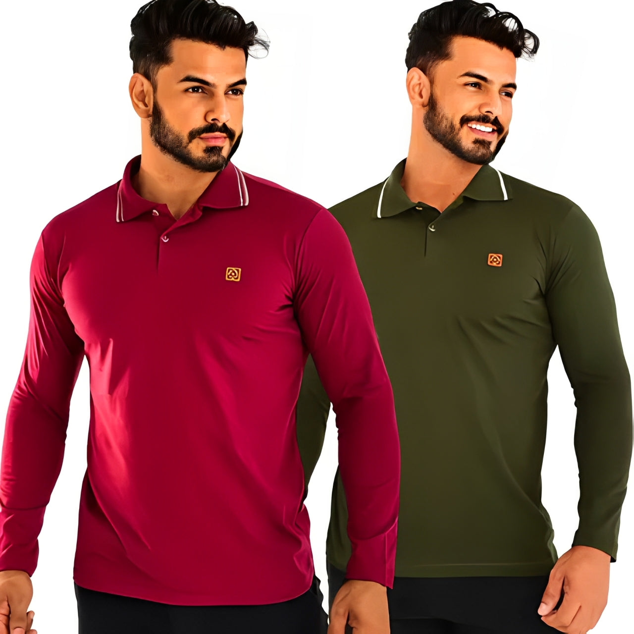 Chemise Polo Suprême à Manches Longues – Minimaliste & Sophistiquée [ACHETEZ 1 et RECEVEZ 2] Confort et Style Multipliés