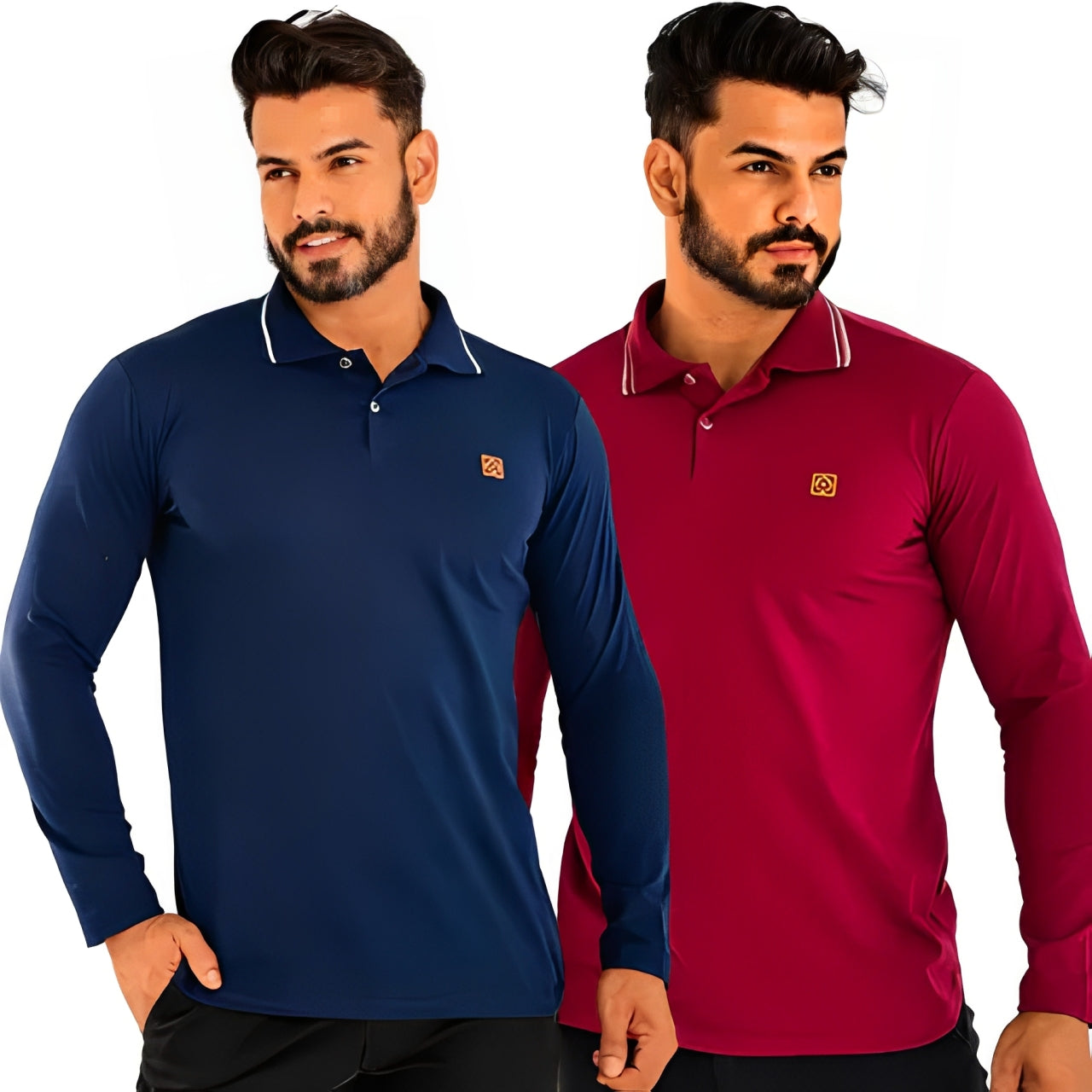 Chemise Polo Suprême à Manches Longues – Minimaliste & Sophistiquée [ACHETEZ 1 et RECEVEZ 2] Confort et Style Multipliés