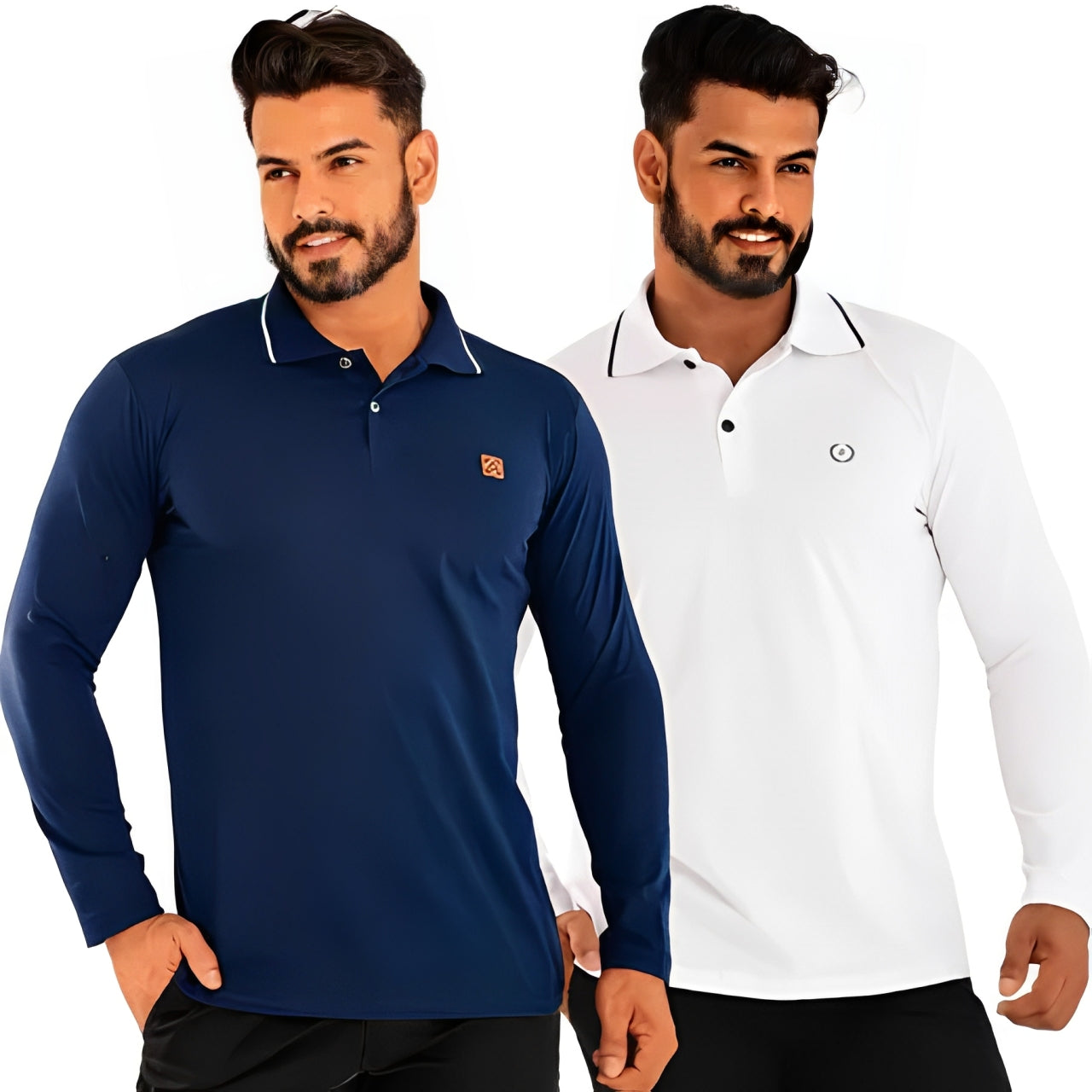 Chemise Polo Suprême à Manches Longues – Minimaliste & Sophistiquée [ACHETEZ 1 et RECEVEZ 2] Confort et Style Multipliés
