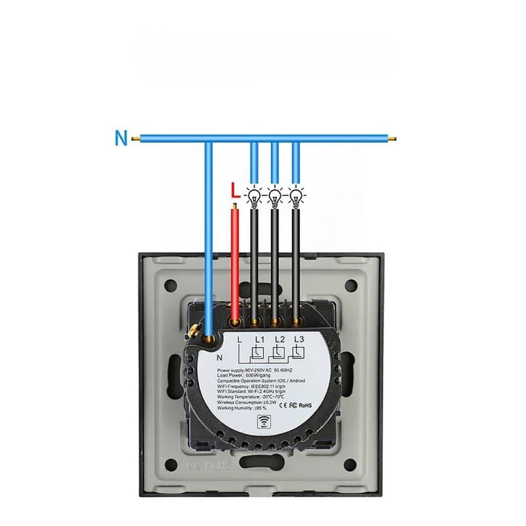 Interrupteur Wi-Fi Intelligent en Verre